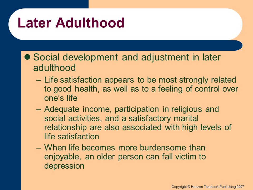 Adulthood Social Development 67