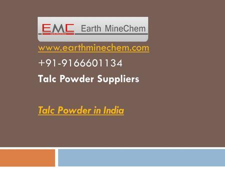 Talc Powder Suppliers Talc Powder in India.