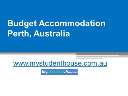 Budget Accommodation Perth, Australia - www.mystudenthouse.com.au