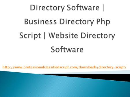 Directory Software | business directory php script | Website Directory Software