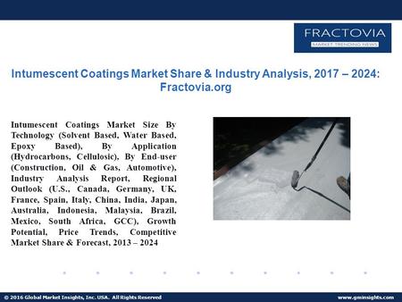 © 2016 Global Market Insights, Inc. USA. All Rights Reserved  Intumescent Coatings Market Share & Industry Analysis, 2017 – 2024: Fractovia.org.