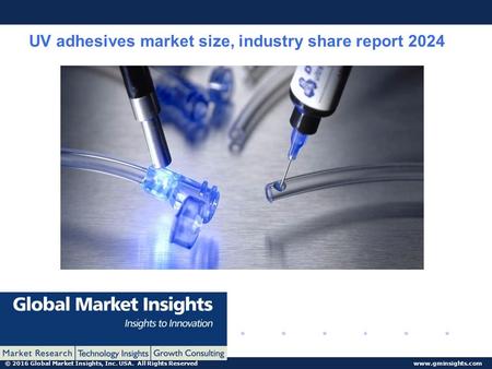 © 2016 Global Market Insights, Inc. USA. All Rights Reserved  UV adhesives market size, industry share report 2024.
