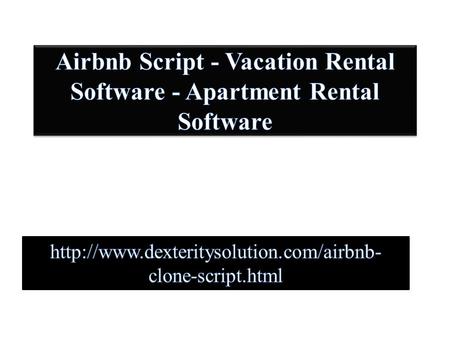 Airbnb Script - Vacation Rental Software - Apartment Rental Software