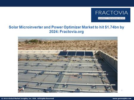 © 2016 Global Market Insights, Inc. USA. All Rights Reserved  Solar Microinverter and Power Optimizer Market to hit $1.74bn by 2024: