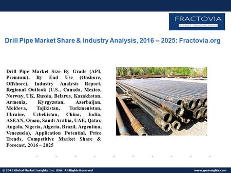 © 2016 Global Market Insights, Inc. USA. All Rights Reserved  Drill Pipe Market Share & Industry Analysis, 2016 – 2025: Fractovia.org.