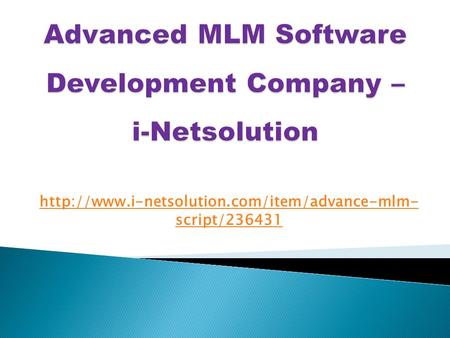Advanced MLM Software Development, MLM Software Services, MLM Software Development Company