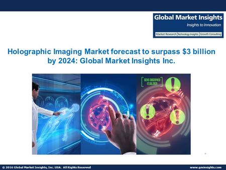 © 2016 Global Market Insights, Inc. USA. All Rights Reserved  Holographic Imaging Market to reach $3 billion by 2024.