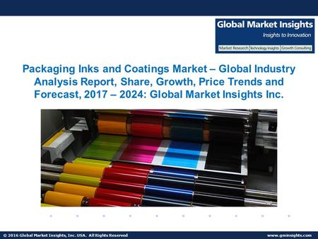 © 2016 Global Market Insights, Inc. USA. All Rights Reserved  Packaging Inks and Coatings Market Share, Segmentation, Report 2024