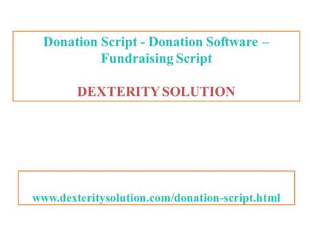 Donation script - fundraising script - Donation software