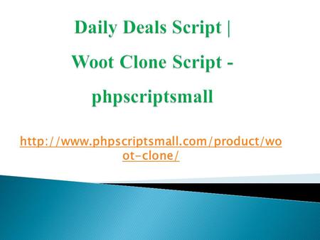 Daily deals script - phpscriptsmall
