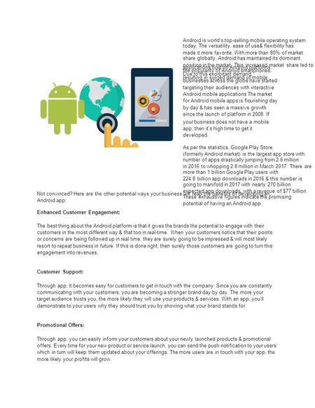 Why your business needs an Android application development?