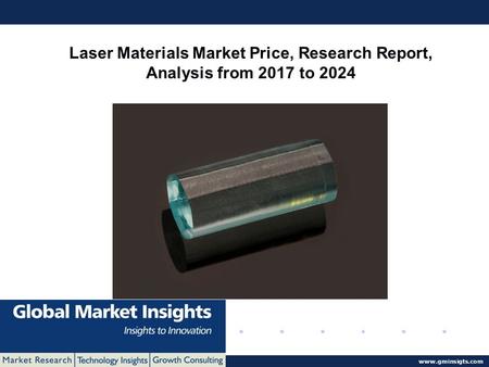 © 2016 Global Market Insights. All Rights Reserved  Laser Materials Market Price, Research Report, Analysis from 2017 to 2024.