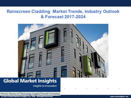 © 2016 Global Market Insights, Inc. USA. All Rights Reserved  Rainscreen Cladding Market Trends, Industry Outlook & Forecast