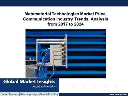 © 2016 Global Market Insights. All Rights Reserved  Metamaterial Technologies Market Price, Communication Industry Trends, Analysis from.
