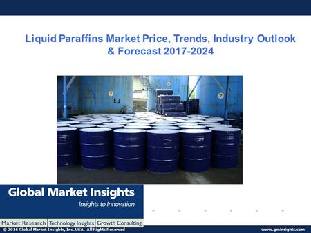 © 2016 Global Market Insights, Inc. USA. All Rights Reserved  Liquid Paraffins Market Price, Trends, Industry Outlook & Forecast