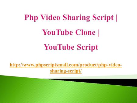 Php video sharing Script | YouTube clone | YouTube script