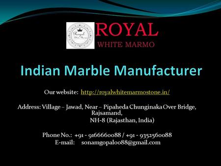 Our website:  Address: Village – Jawad, Near – Pipaheda Chunginaka Over Bridge, Rajsamand,