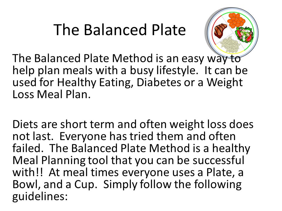 Balanced Plate Method Diet