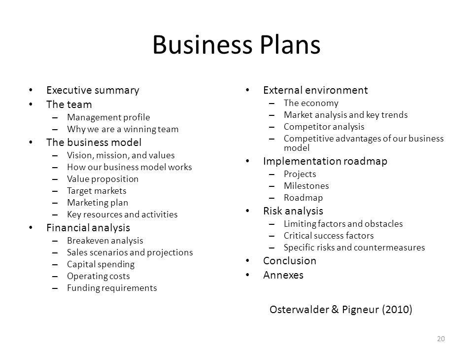 what is an executive summary in a business plan