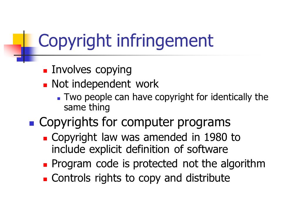 copy infringement