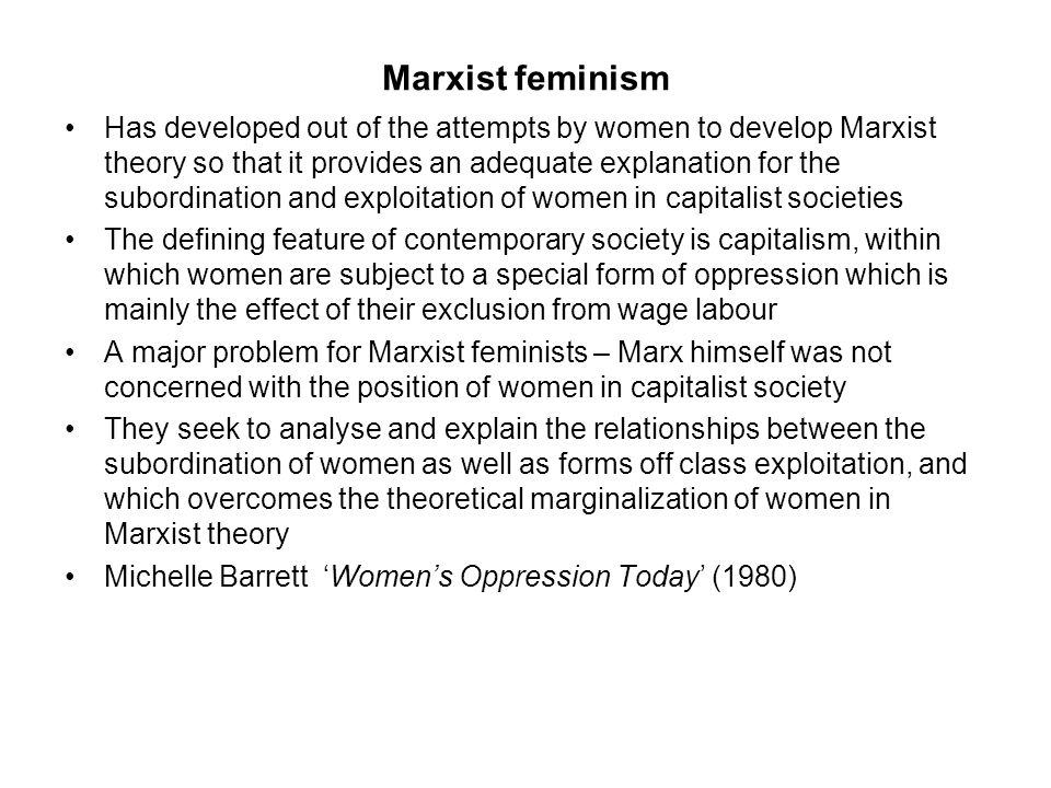 sociology classical tradition ppt video online download marxist feminism