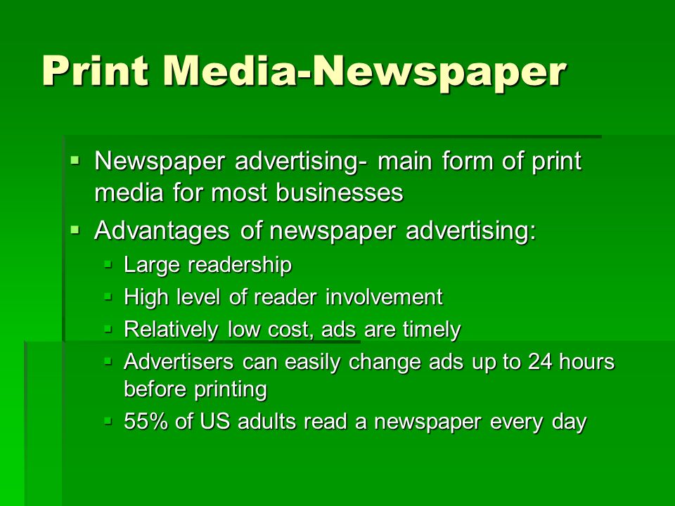 Print Ads Advantages Disadvantages