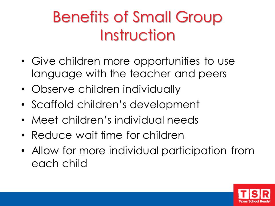 Benefits Of Small Group Instruction 68