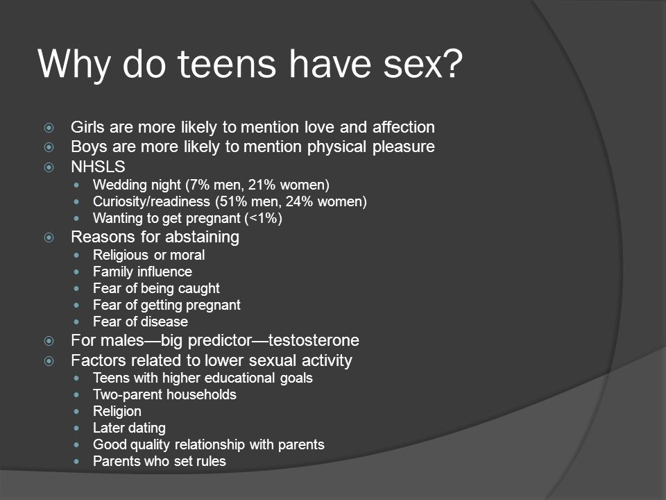 Why Do Teens Have Sex 28