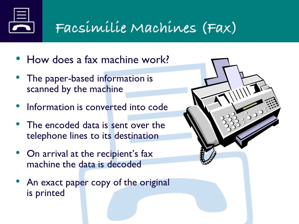 Image result for how does a fax machine work