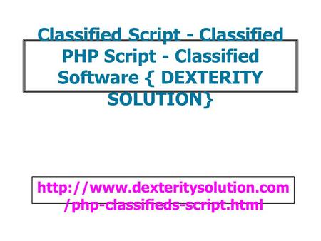 Classified Script - Classified PHP Script - Classified Software