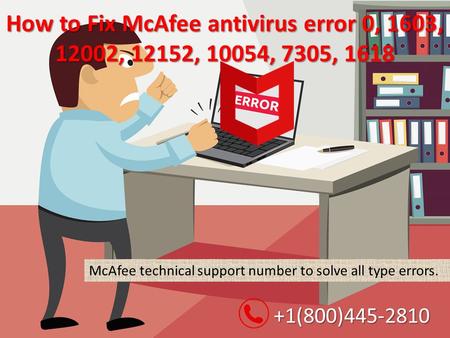 How to Fix McAfee Error Code 1603 | 1-800-445-2810 www.mcafee.com/activate