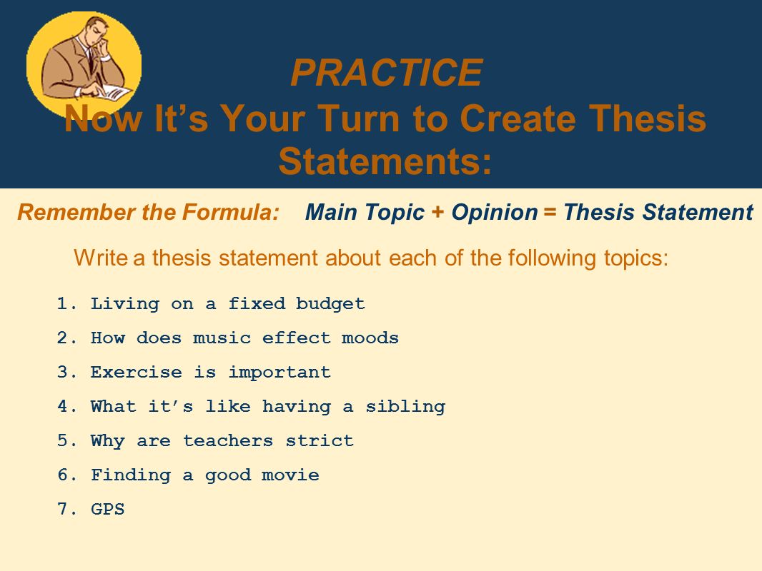 how to get a good thesis statement