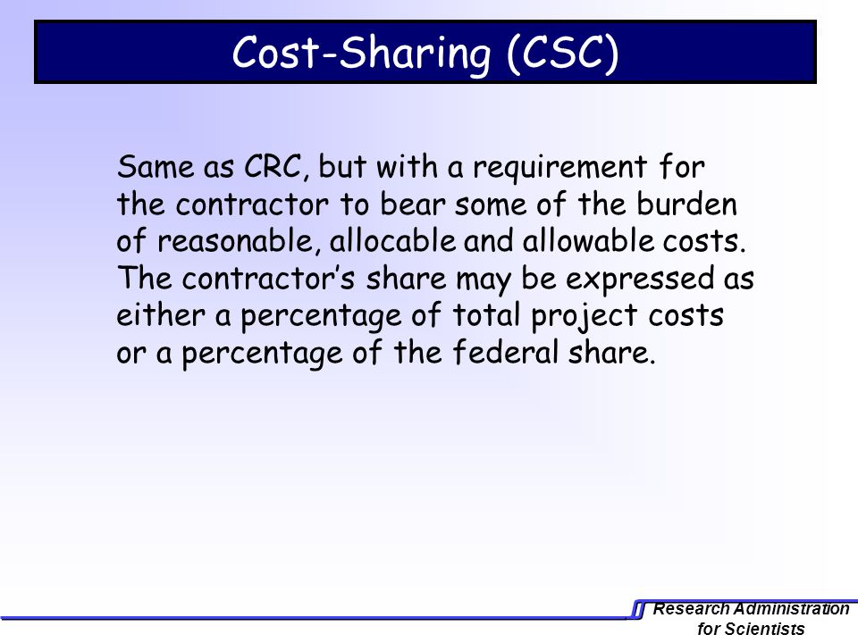 Allowable Cost Principles