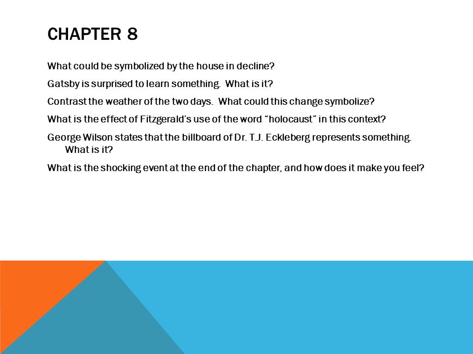 SparkNotes: The Great Gatsby: Chapter 8