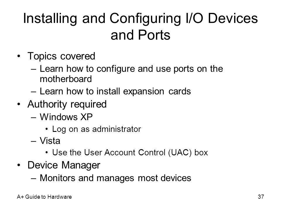 Configuring Com Ports In Vista