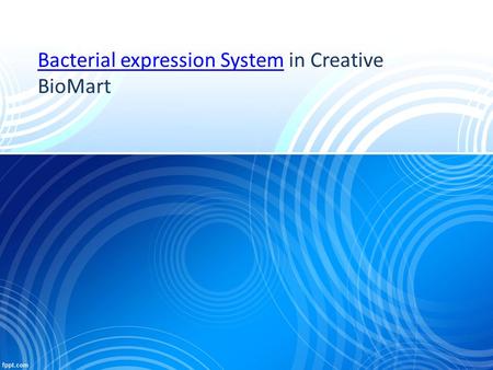 Bacterial expression SystemBacterial expression System in Creative BioMart.