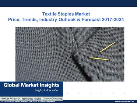 © 2016 Global Market Insights, Inc. USA. All Rights Reserved  Textile Staples Market Price, Trends, Industry Outlook & Forecast