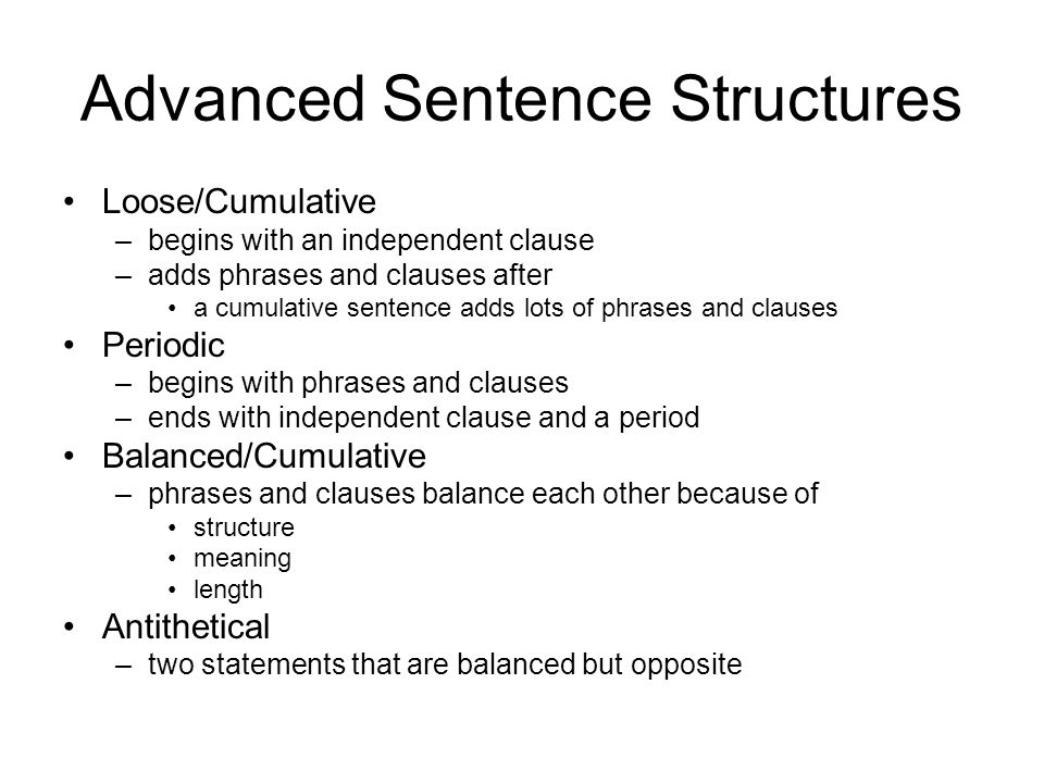 sentence construction definition