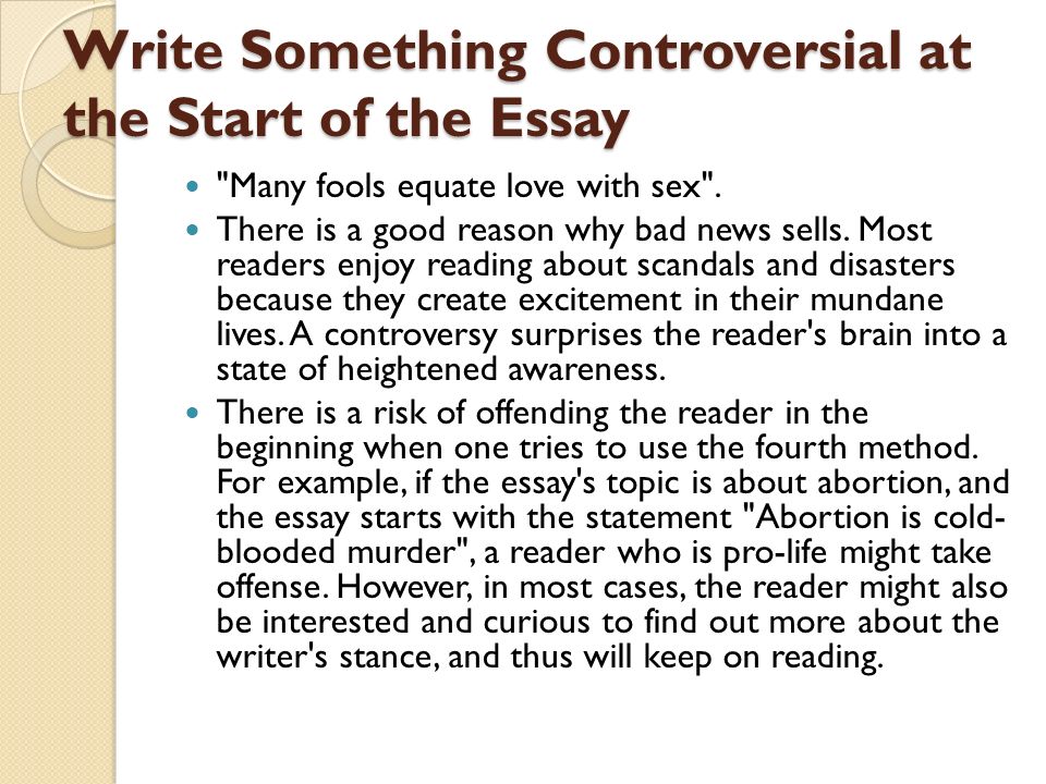 ways to start a good essay