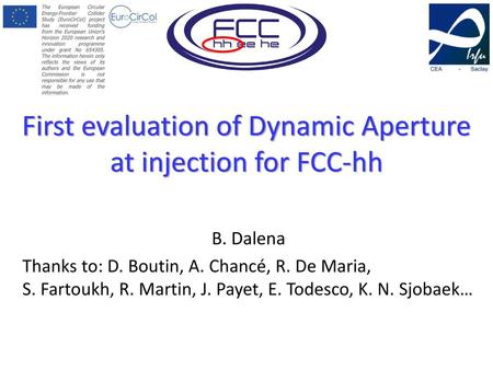 First evaluation of Dynamic Aperture at injection for FCC-hh