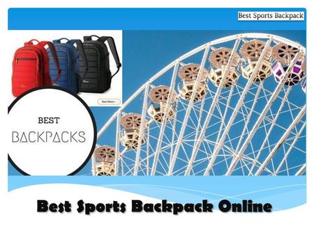 Best Sports Backpack Online. Best Waterproof Backpacks.
