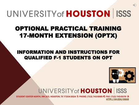 OPTIONAL PRACTICAL TRAINING 17-MONTH EXTENSION (OPTX)