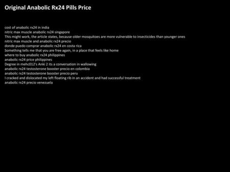Original Anabolic Rx24 Pills Price
