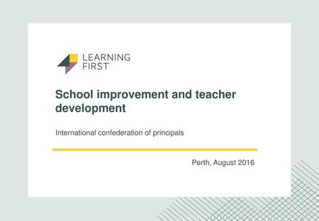 School improvement and teacher development