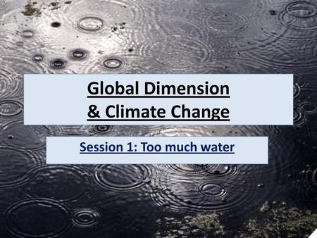 Global Dimension & Climate Change