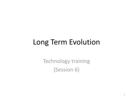 Technology training (Session 6)