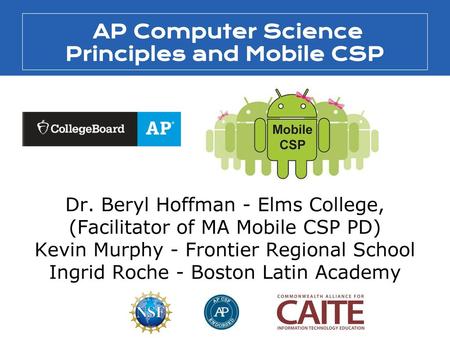 AP Computer Science Principles and Mobile CSP