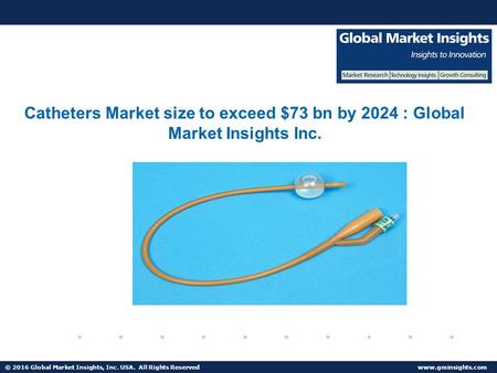 © 2016 Global Market Insights, Inc. USA. All Rights Reserved  Fuel Cell Market size worth $25.5bn by 2024 Catheters Market size to exceed.