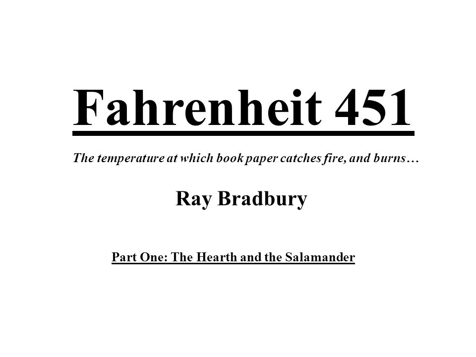 Fahrenheit 451 Ray Bradbury - ppt download