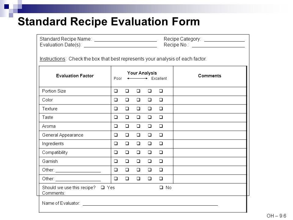 Standard+Recipe+Evaluation+Form